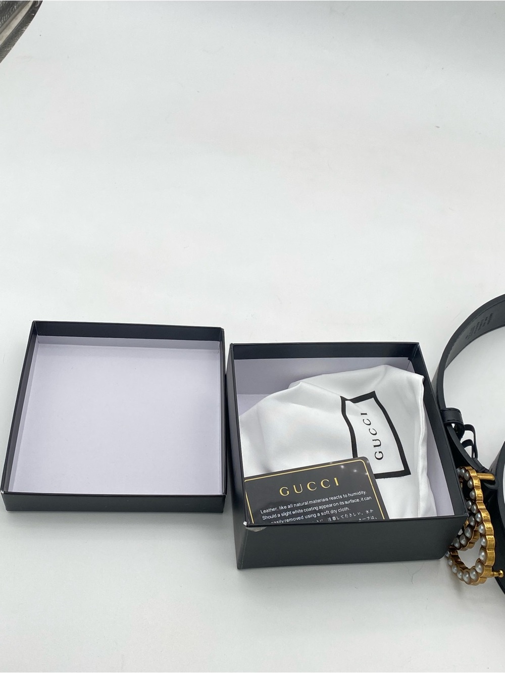 Gucci Pearl GG Leather Belt- 110CM/XL - Picture 7 of 16